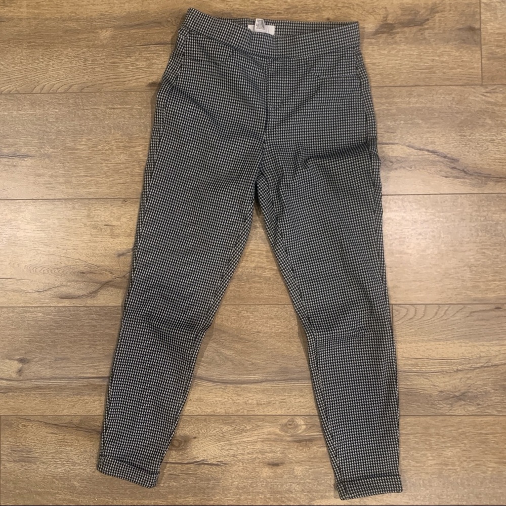LIKE NEW High Waisted Black Checkered Pants